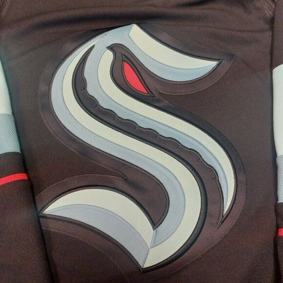 Adidas NHL Seattle Kraken Primegreen Home Jersey Mens Size 50 Deep Sea Blue Navy - Picture 2 of 6